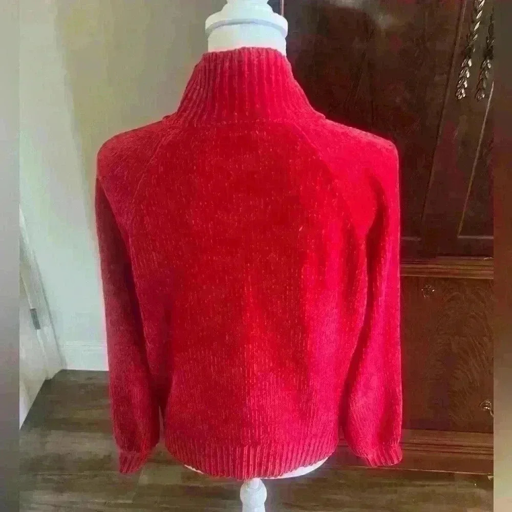 Ann Taylor LOFT red sweater turtle neck. Worn once super soft XS. Long sleeve. - Picture 6 of 15